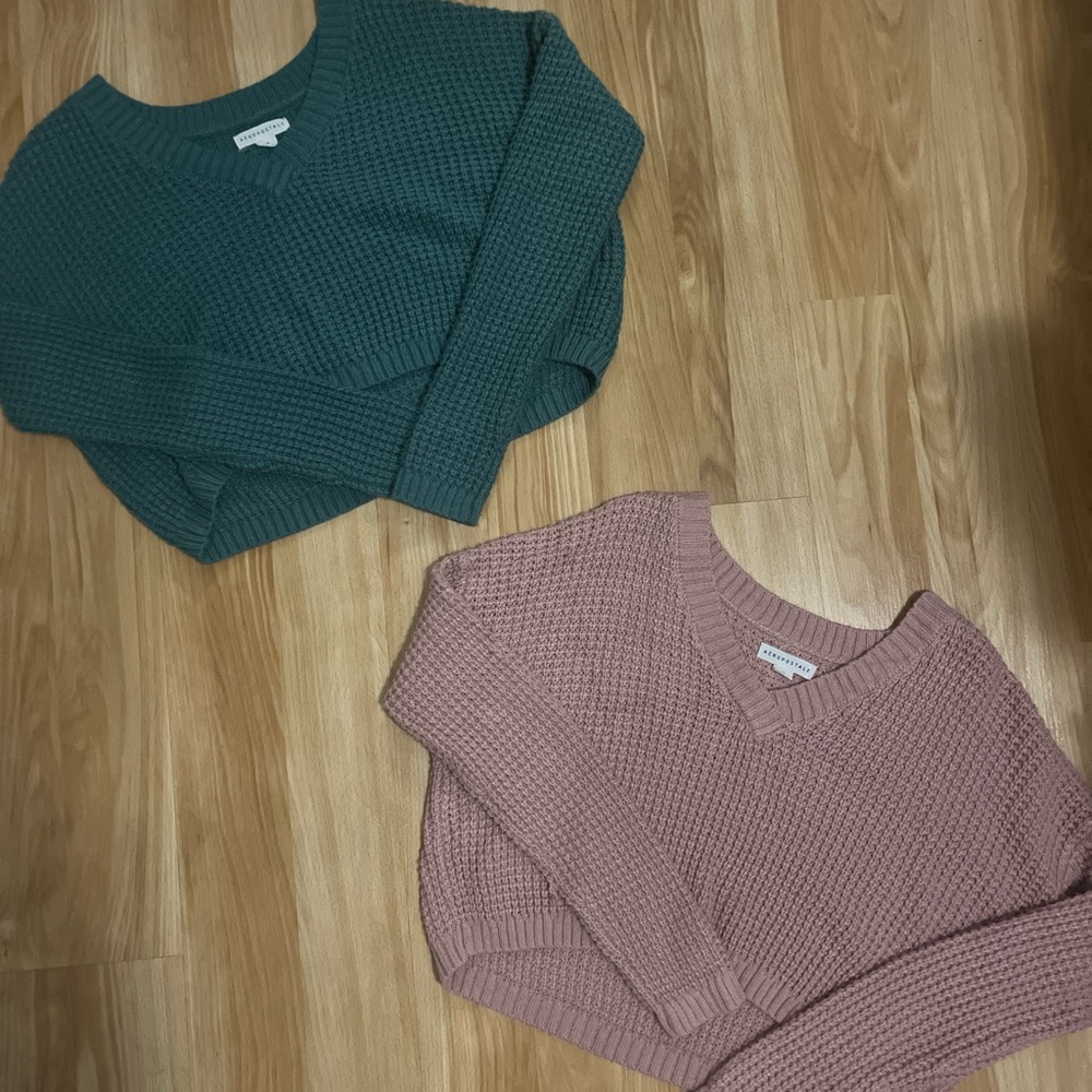 Women's Green and Pink Sweaters and are 1 for $10 or both for $15